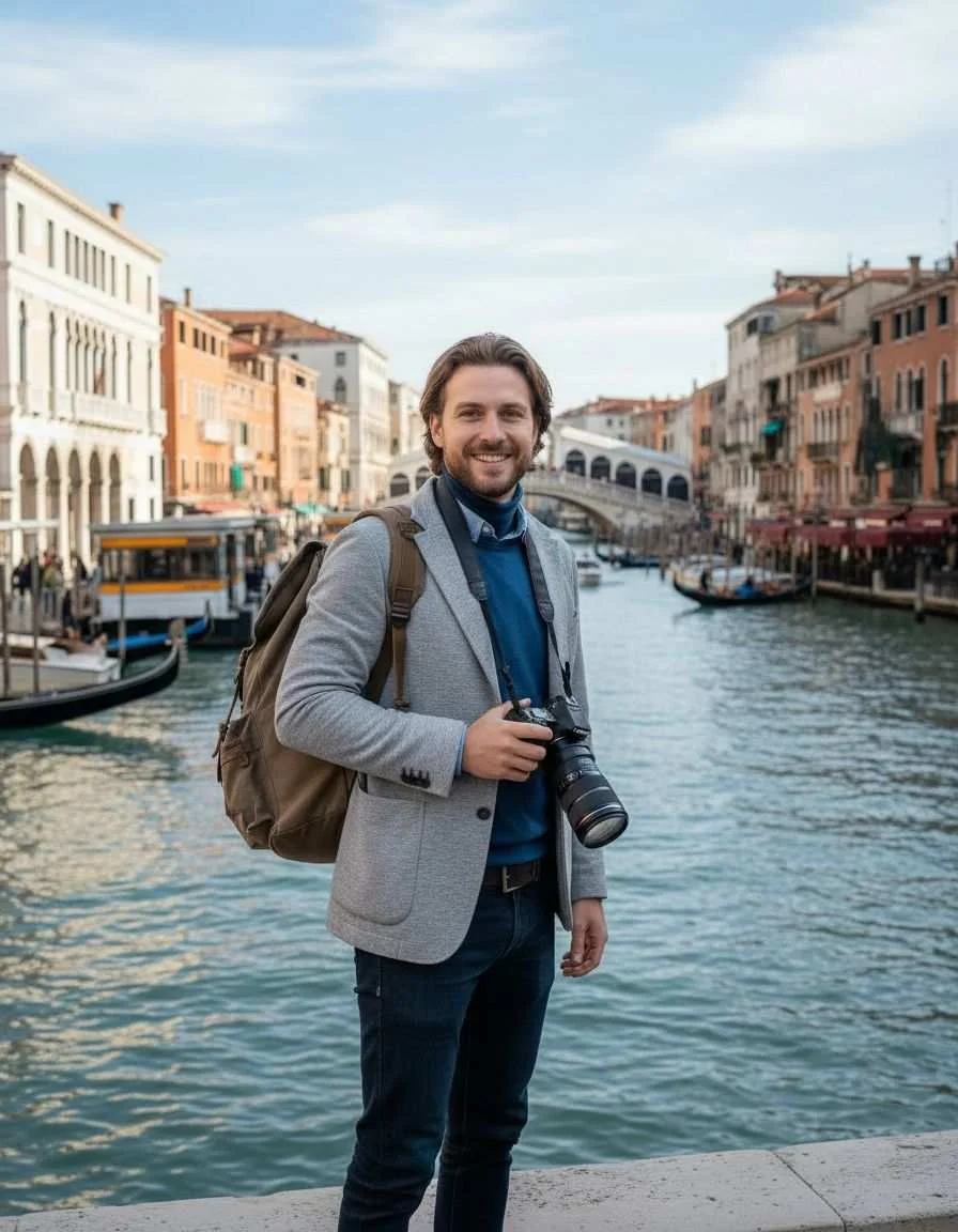 AI generated travel photo at iconic landmark