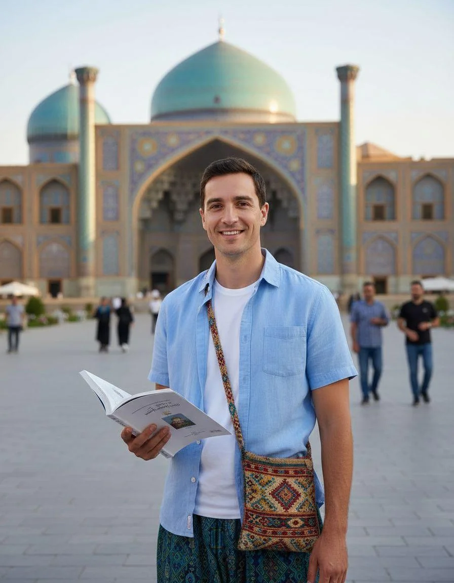 AI generated travel photo at famous landmark