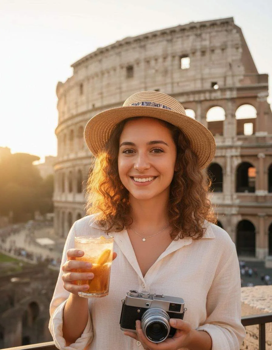 Realistic AI travel photo at iconic destination